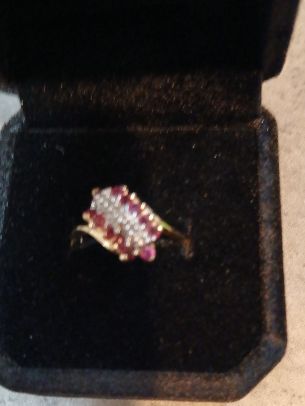 Vintage Ruby and Diamond 10k Size 6.5 Rin